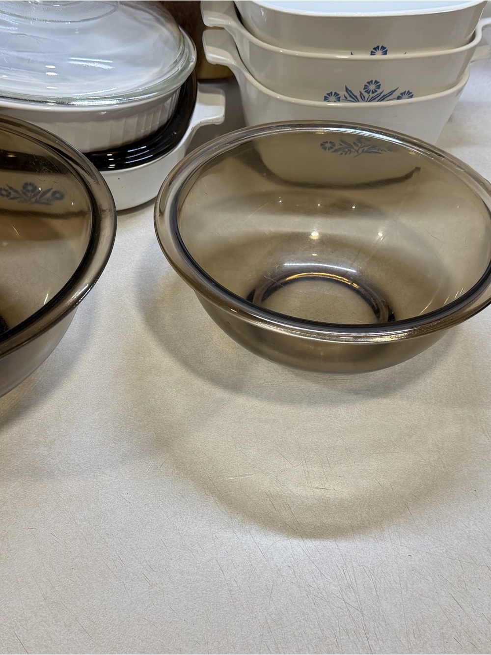 Pyrex Smoked Brown Glass Mixing Bowl